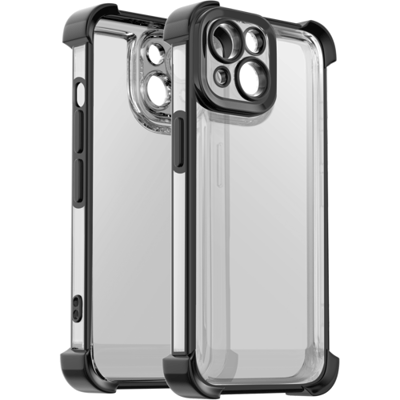 Ceezs TPU Shock Case met Camerabescherming Geschikt voor iPhone 15 – Zwart, Slank, Schokbestendig en Duurzaam