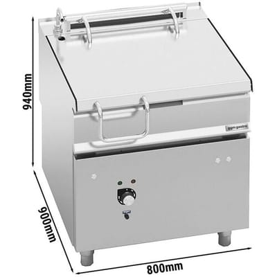 GGM Gastro Elektro Kippbratpfanne - 80 Liter - 9,6 kW - mit Motor