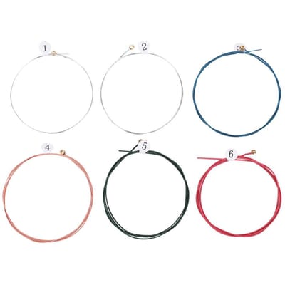 6 Pièces Extra Léger Revêtement Coloré Bronze Phosphore Cordes de Guitare Acoustique Remplacement