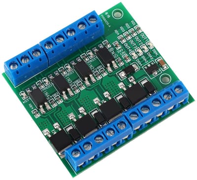 Allecto - Mosfet Module - 4 Kanaals Versterker - Compact en Lichtgewicht - 12V 3V - Betrouwbare Sturing - Geschikt voor Elektronica Projecten -...