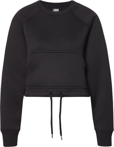 Urban Classics - Oversized Short Raglan Crop Sweater/Trui - XL - Zwart