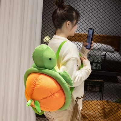 Kawaii Schildpad Rugzak Pluche Pop Met Capybara Speelgoed Zacht Decor Voor Jongens Meisjes Verjaardagscadeau Nieuwe Collectie 35cm gray