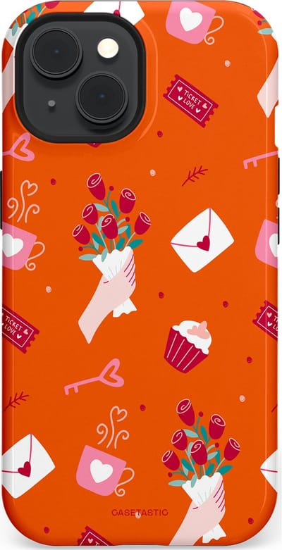 Casetastic Hoesje Geschikt voor Apple iPhone 15 Magsafe - Stijlvolle Beschermende Duo-layer Case - Valentijnsdag Feest