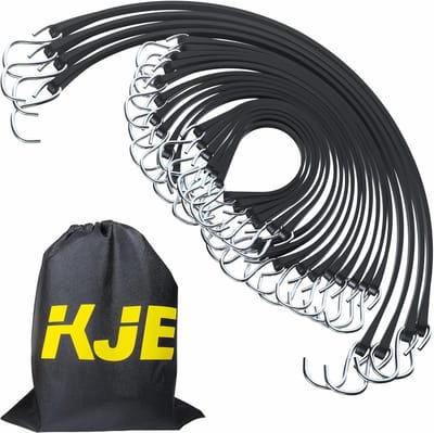 Elastische Koorden Set - Spanbanden met Haken - Vastzetten van Lading - Duurzaam EPDM Rubber - 20 Stuks Diverse Maten