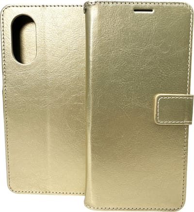 Bookcase Goud Geschikt voor Oppo A78 5G - portemonnee hoesje - ZT Accessoires