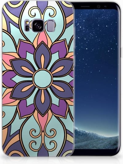 Samsung Galaxy S8 Plus TPU Case Purple Flower