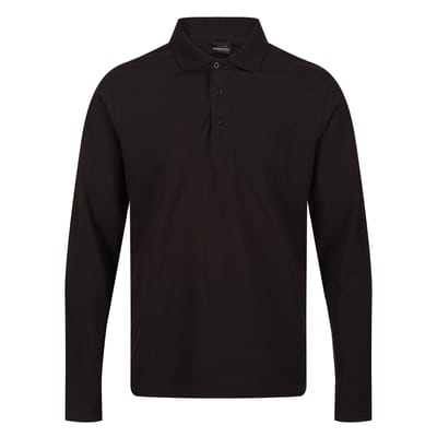 Regatta Heren Pro Poloshirt Met Lange Mouwen (Zwart)