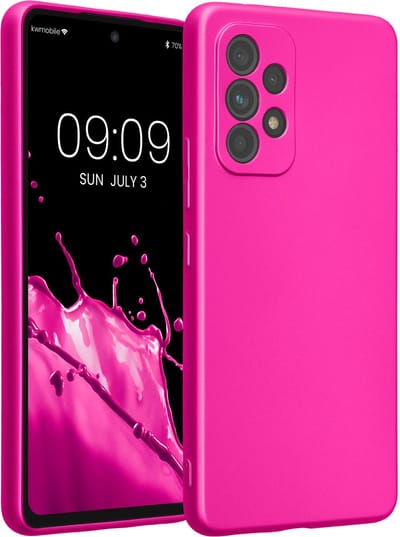 kwmobile metallic telefoonhoesje van TPU - geschikt voor Samsung Galaxy A53 5G - Flexible case voor smartphone - In metallic roze