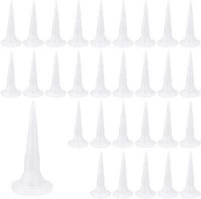 Set van 30 Siliconen Tips voor Lijmpistool en Cartridge, Vervangbare Spuitmondjes en Doppen, Diameter 52 mm, Ideaal voor Lijm en Kitwerkzaamheden