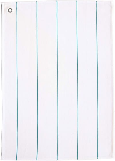 ASA Selection Textiel theedoek smalle strepen, katoen, wit / turkoois, B 50 cm, 73215065