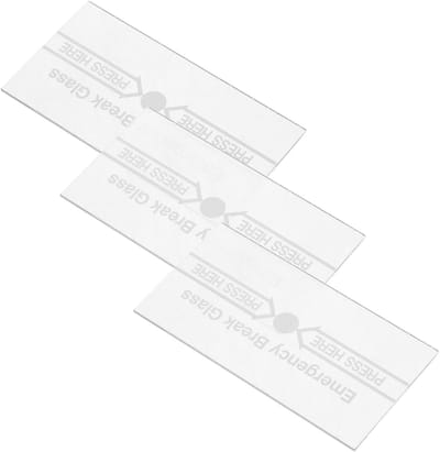 Noodschakelaar Afdekking - Alarm Paneel - Veiligheid Verhoging - Versterkt Glas - 3 Stuks - Transparant