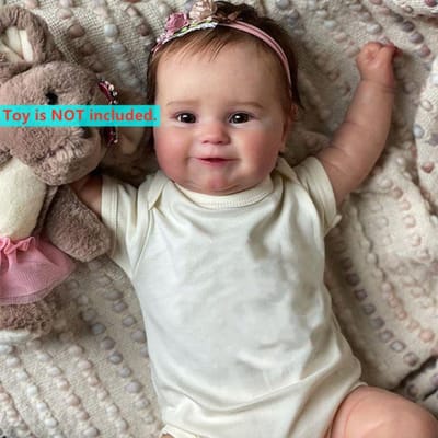 NPK 50CM Reborn Doll Maddie Badpop Full Body Siliconen Waterdicht Handgedetailleerd Schilderen Levensechte poppen No Toy black