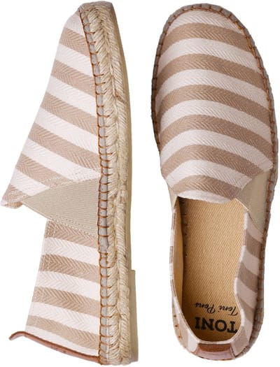 Espadrilles voor heren van gestreepte stof | DUSTIN