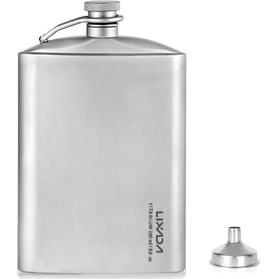 Flacon Ti étanche de 260ml, pour alcool, whisky, vin, pour Camping en plein air, sac à dos, voyage, pique-nique 260ml