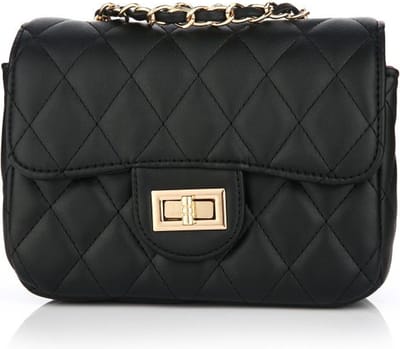 Bijoutheek Tas Ruit Ketting Black BG459