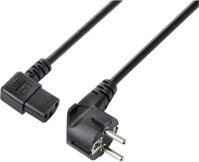 Sygonix SY-5243884 Apparaat (koud) Aansluitkabel Zwart 5.00 m