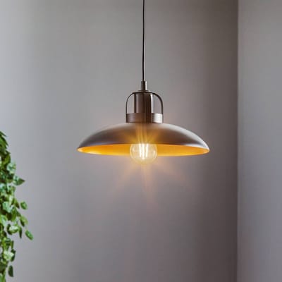Eko-Light Hanglamp Felix, zwart/antiek goud, 1-lamp