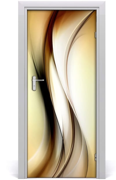Tulup Deursticker - Golvende Abstractie Deurbehang - 85 cm x 205 cm - Groente Deursticker - Moderne Deur Sticker - Deursticker voor de Keuken - Deurbehang Sticker