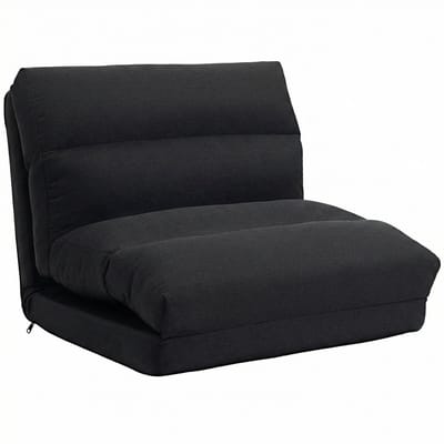 HOMCOM Vloerstoel - Polyester - 70x72x56cm - Zwart