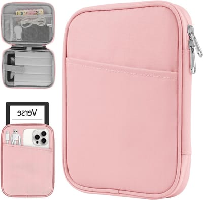 Universele Hoes voor 7-8 Inch Tablets, Compatibel met iPad Mini en Android Tablets - Roze Tablet Sleeve Case voor Bescherming en Stijl