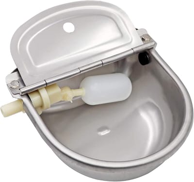 Automatische Drinkbak voor Vee - Drinktrog Voor Dieren Van 304 Roestvrij Staal - Geschikt Voor Paarden, Geiten, Varkens en Honden - Inclusief 1/2-Inch Vlotterkraan - Waterslang Niet Inbegrepen