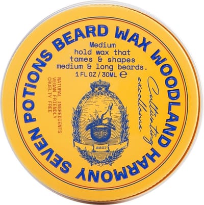 Seven Potions Baardwax voor Mannen — Medium Hold Styling Wax om je Baard in Model te Brengen en te Voeden — Natuurlijk, Vegan, Diervriendelijk — Woodland Harmony (30 ml)