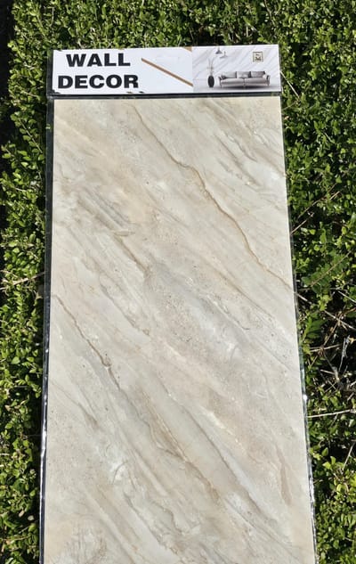 STAR&STER 1.08 m²/6 pieces, self-adhesive marble, lich bruin best quality wall panels, wall cladding, PVC cladding, wall decoration, wall tattoos, elastic, 2 mm thickness Zelfklevende premium marmer style decor vinyl wandtegels, geschikt voor vochtig