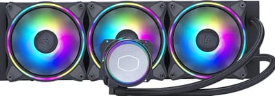 CPU Waterkoeling - Vloeistofkoeler - PC Prestaties Verbeteren - 3e Generatie Pomp - 360 mm Radiator - Zwart