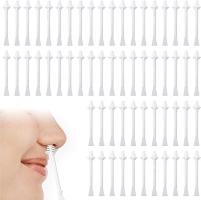 Set van 60 Neuswas Sticks voor Neushaarverwijdering, Dubbelzijdige Harsstaven met Schraper, Effectieve Neusreiniger voor Mannen en Vrouwen