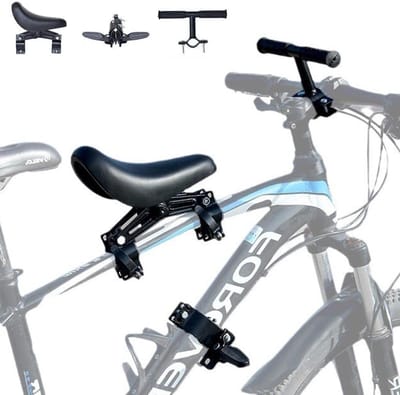 Thijox - Fietszitje voor Kinderen Voorop - Kinderfietszitje met Stuur, Geschikt voor Mountainbikes, Stadsfietsen en Vouwfietsen - Duurzaam Kunststof e