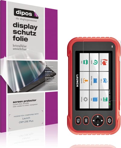 dipos – 2x Beschermfolie geschikt voor Launch CRP129E Plus | Krasbestendige & heldere Screenprotector Ultra-Thin