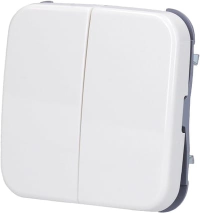 Afdekraam - Wandplaat - Schakelaars Plaatsen - Drie Gang - 81 mm Breed - Alpenwit