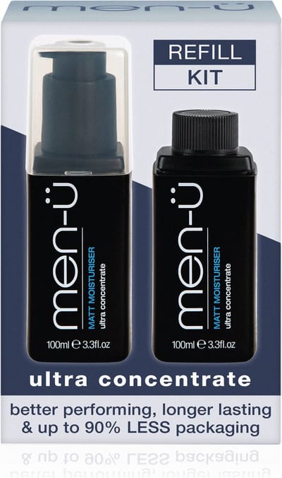 men-ü Matt Moisturiser Kit Original Pompfles en Refill ( 2 x 100ml )