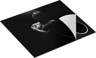 Chefcare Inductie Beschermer Naakte Vrouwenlichaam - Erotiek - Zwart Wit - 60x50 cm - Afdekplaat Inductie - Kookplaat Beschermer - Inductie Mat