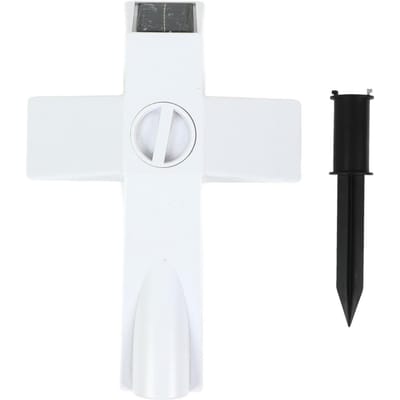 Lampes LED solaires en forme de croix pour pierre tombale, commémorative, piquet de jardin, marqueur funéraire pour tombe white