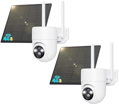 Draadloze 4G LTE Buiten Bewakingscamera - 2K, Accu, Zonne-energie, PIR Lichaamsdetectie, 2-weg Audio