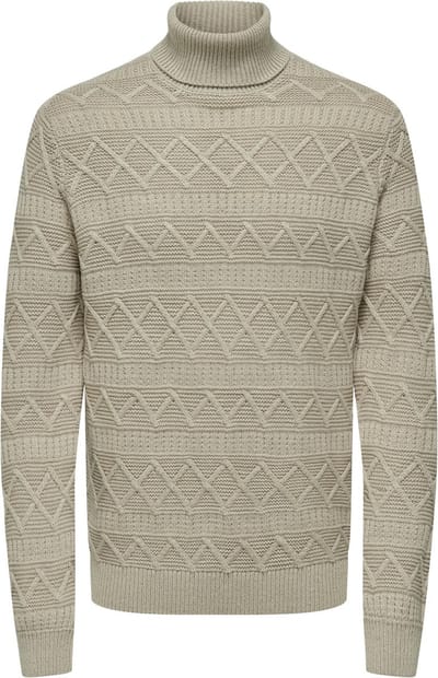 ONLY&SONS - ONSWADE REG 5 STRUC ROLL NECK KNIT - Heren - Gebreide truien