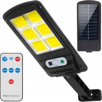 Solar Buitenlamp - Bewegingssensor - 120 LED - Buiten & Tuin sensor - IP65 - Afstandsbediening - Buitenverlichting op Zonne-energie - Rheme