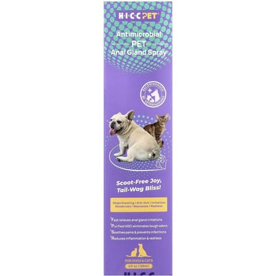 HICC Pet, Soin Antibactérien pour Chat, pour Chiens et Chats, 120ml (4 fl oz) purple