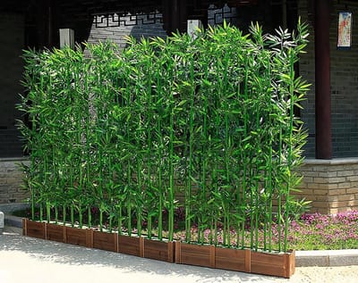Kunst bamboehek - Privacy scherm - Ruimte verdelen - Realistisch design - 100 cm hoog - Groen