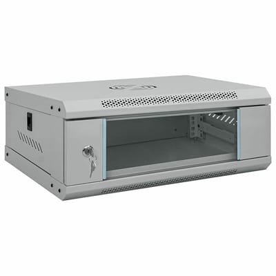 vidaXL Netwerk kabinet met opslag Grijs 53 x 35 x 21 cm Staal