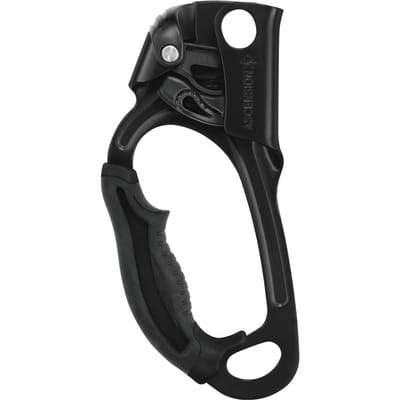 Petzl ASCENSION – Lijnklem met handvat links, zwart, voor SRT klimmen