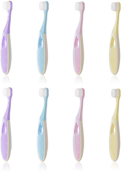 Cosensi - Dailygoods - Set van 8 Zachte Tandenborstels voor Kinderen 3-12 Jaar