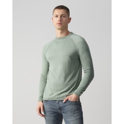 J.C. RAGS Heren Trui Ronde Hals Groen