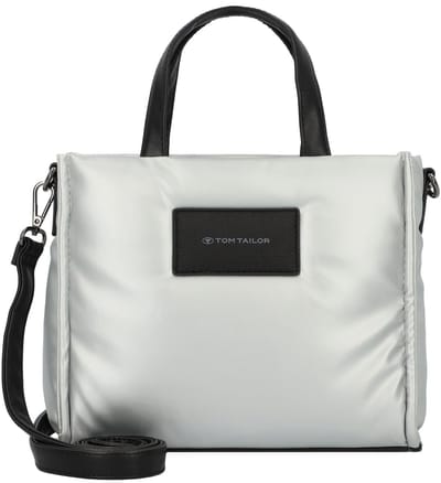 TOM TAILOR Schoudertas Handtas Patti Zip Tote Bag Silver Zilverkleurig