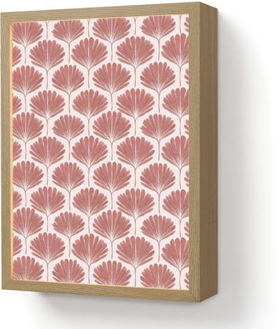 Wandlamp 30x40 cm - Oplaadbaar - Waaier - Motief - Terra - Wandlampen binnen woonkamer - Slaapkamer lamp - Decoratieve nachtlamp - Vloerlamp draadloos