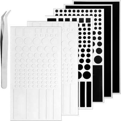6 Stuks LED Lichtblokkerende Stickers voor Routers, TV en Klokken - Dimmen van Licht met Clips voor Halfdonker en Volledige Donkerte