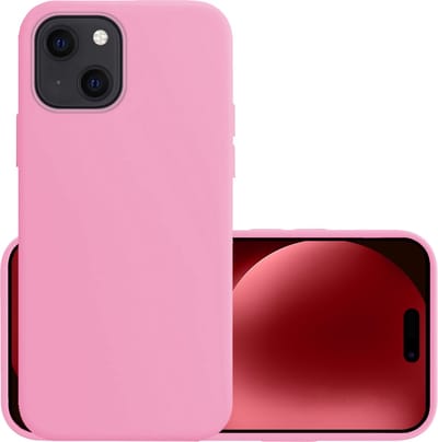 Hoesje - Geschikt voor Apple iPhone 15 - Sterk & Shockproof - Hoes Cover - Siliconen Case - Lichtroze