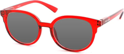 Vista Bonita NOVA – Zonneleesbril UV400 – Sterkte +1.00 – Kleur Aztec Red – Unisex model – Licht en hip – Ronde pasvorm – Flexveren - Inclusief etui en doekje