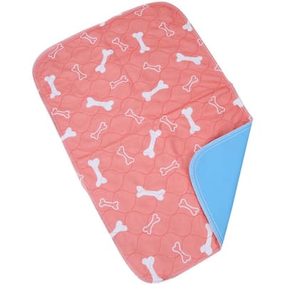 Tapis de lit imperméable réutilisable, 3 tailles, pour chiot, chien, chat, pipi, tapis d'urine, tapis d'entraînement pour animaux de compagnie Type 1 pink